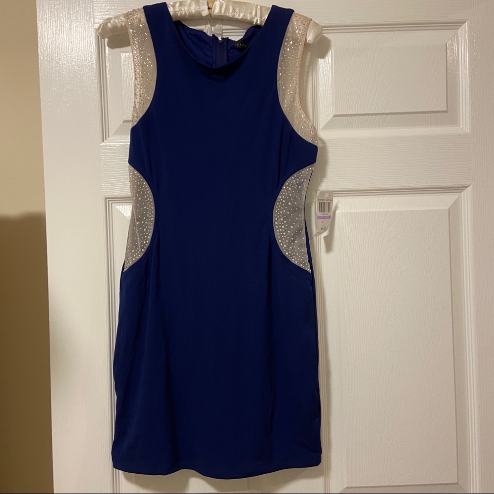 Blue bodycon dress